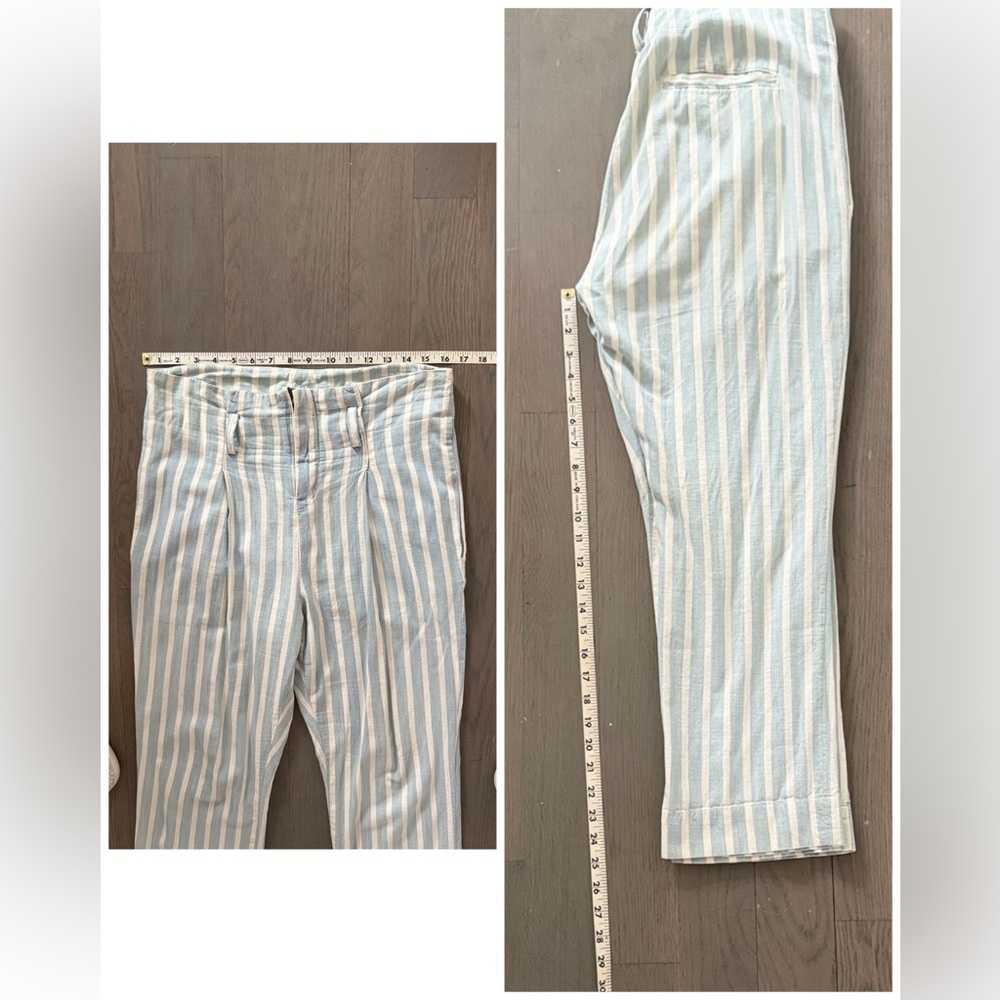 FRAME DENIM STRIPED PAPERBAG TIE PANTS - Picture 7 of 7